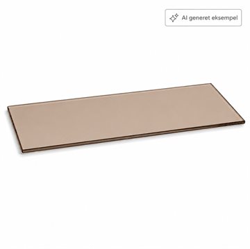 4 mm hyldeglas med poleret kant - Bronze