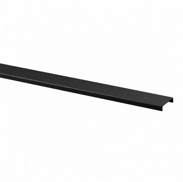 Håndliste - U profil til 16,76 - 17,52 mm glas - 2500 mm lang - Mat sort