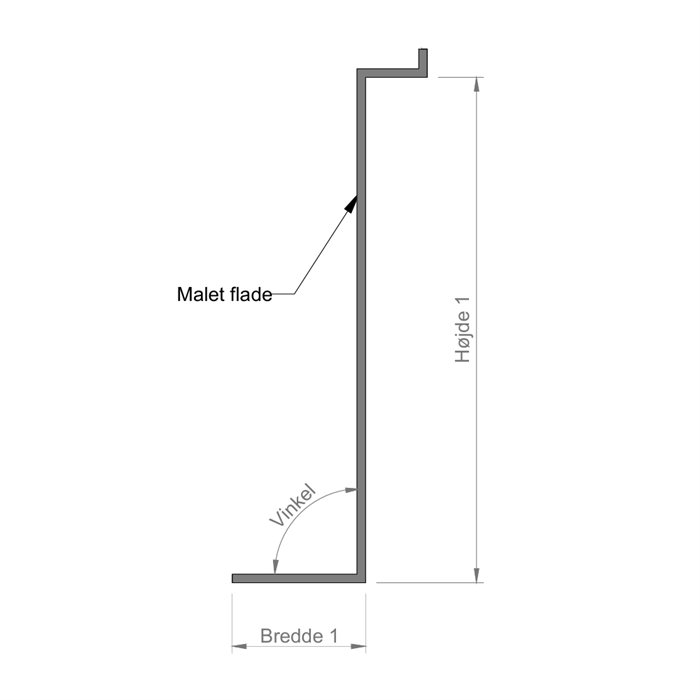 Inddækninger specialfremstillet max 100x3000mm