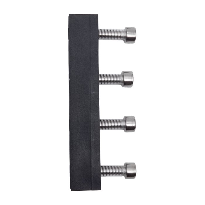 Glasmontage klods med 4 skruer 12-16 mm glas