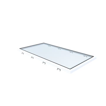 VITRIA fladtagsvindue - 100 x 200 - Fast - PVC Adapterramme