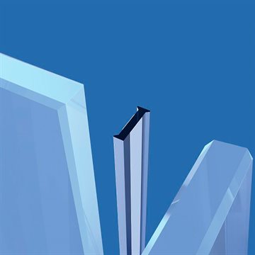 Samleliste 10 mm glas - 90 grader