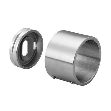 Vægflange, Q-line, MOD 0504, 304 - (13050404212) 130504-042-12 - 2 Stk.
