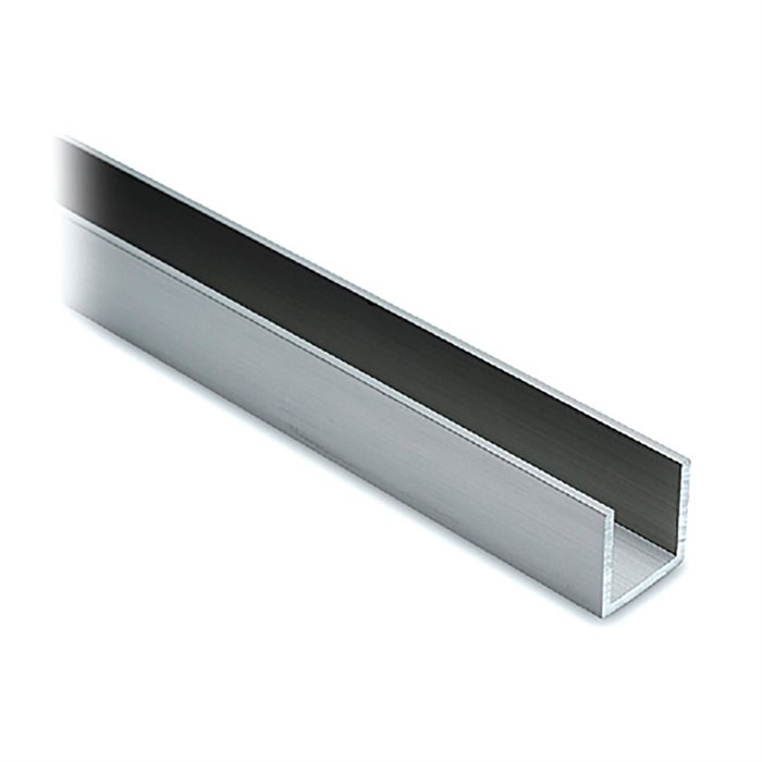 tæerne udgør investering U-profiler i aluminium med overflade med børstet rustfri stål look.