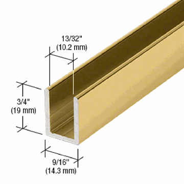Uprofil - Blank Guld - 1,2 m - 19x14,3x19x2 mm