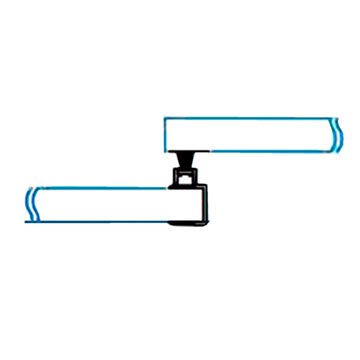 Børstetætning mellem glas (10 mm glas) 2,5 m