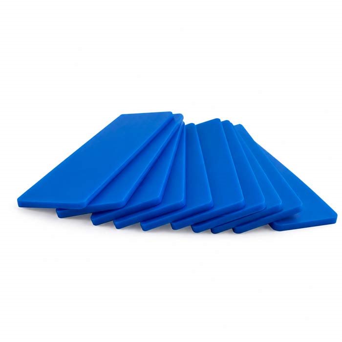 HARPUN Glasklods 100x30x1 mm - Blå - 1000 stk.