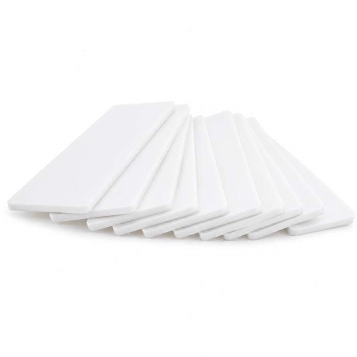 HARPUN Glasklods 100x30x2 mm - Hvid - 1000 stk.