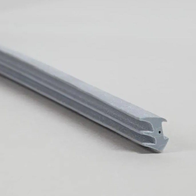 Gummiliste til 18 x 23 mm glaslister - Grå - Pr. meter