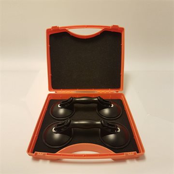 2 sugekopper med to kopper i sort i Interglas kasse