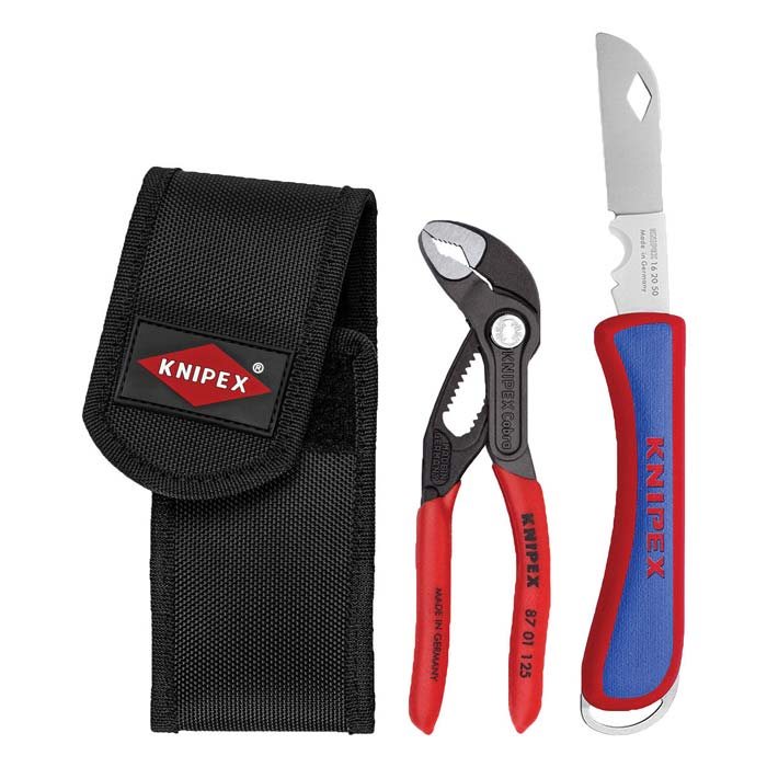 KNIPEX Mini Tang / Kniv-sæt I værktøjsbæltetaske Med 2 dele